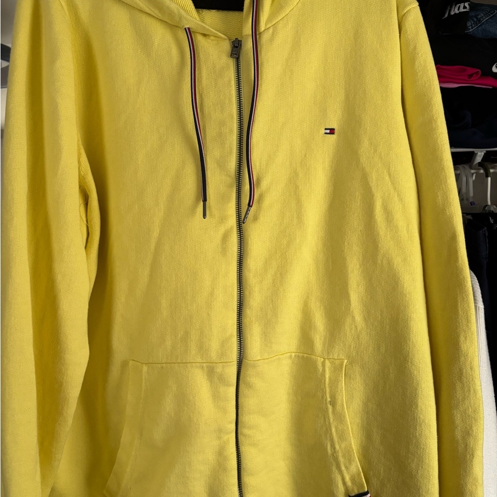 Tommy Hilfiger Bright Yellow Zip-Up Hoodie